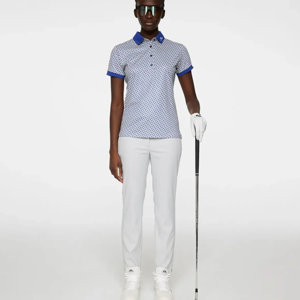 J.Lindeberg Ladies Tour Tech Print Golf Polo Shirt