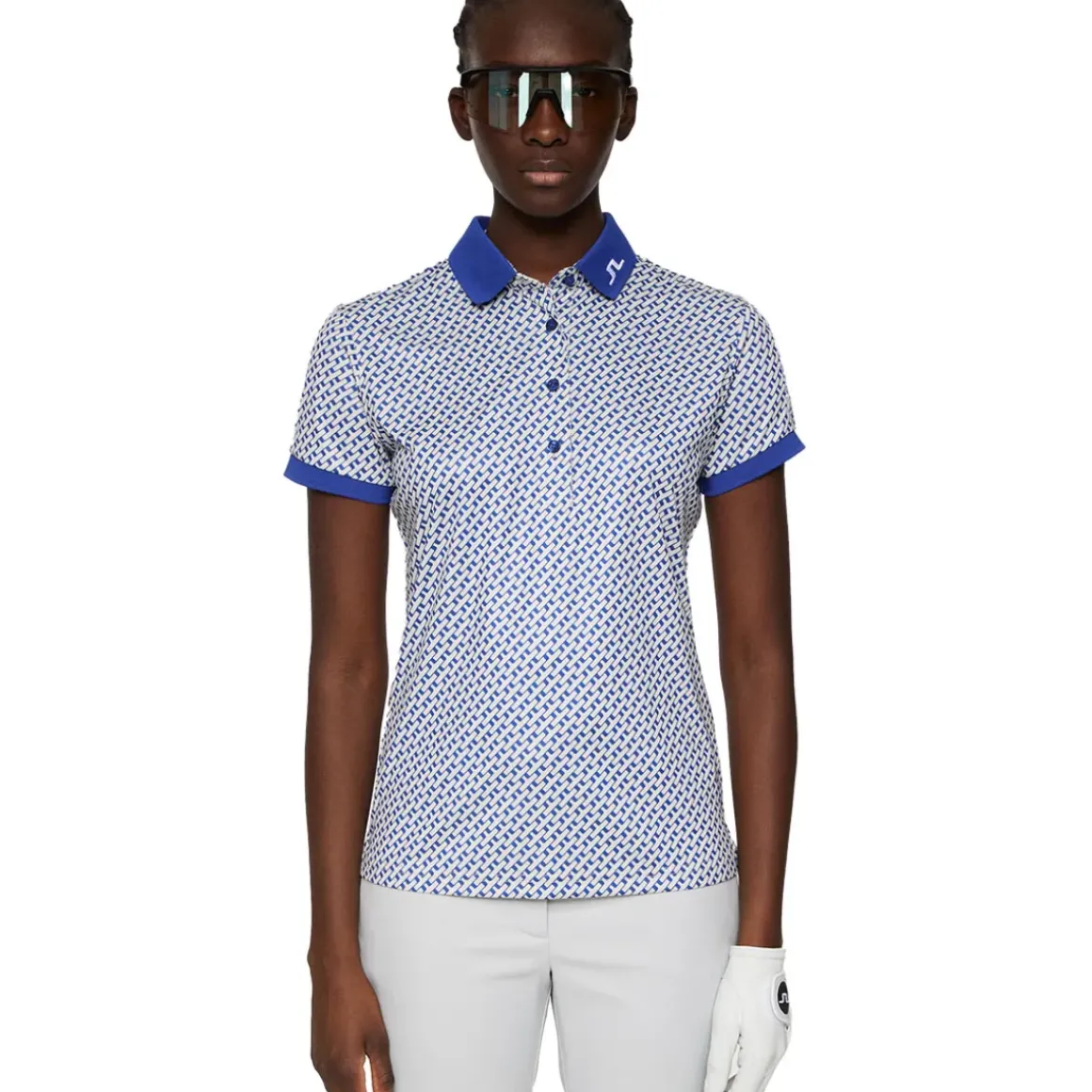 J.Lindeberg Ladies Tour Tech Print Golf Polo Shirt