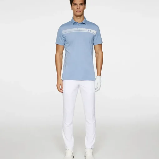 J.Lindeberg Men's Klas Chest Stripe Golf Polo Shirt