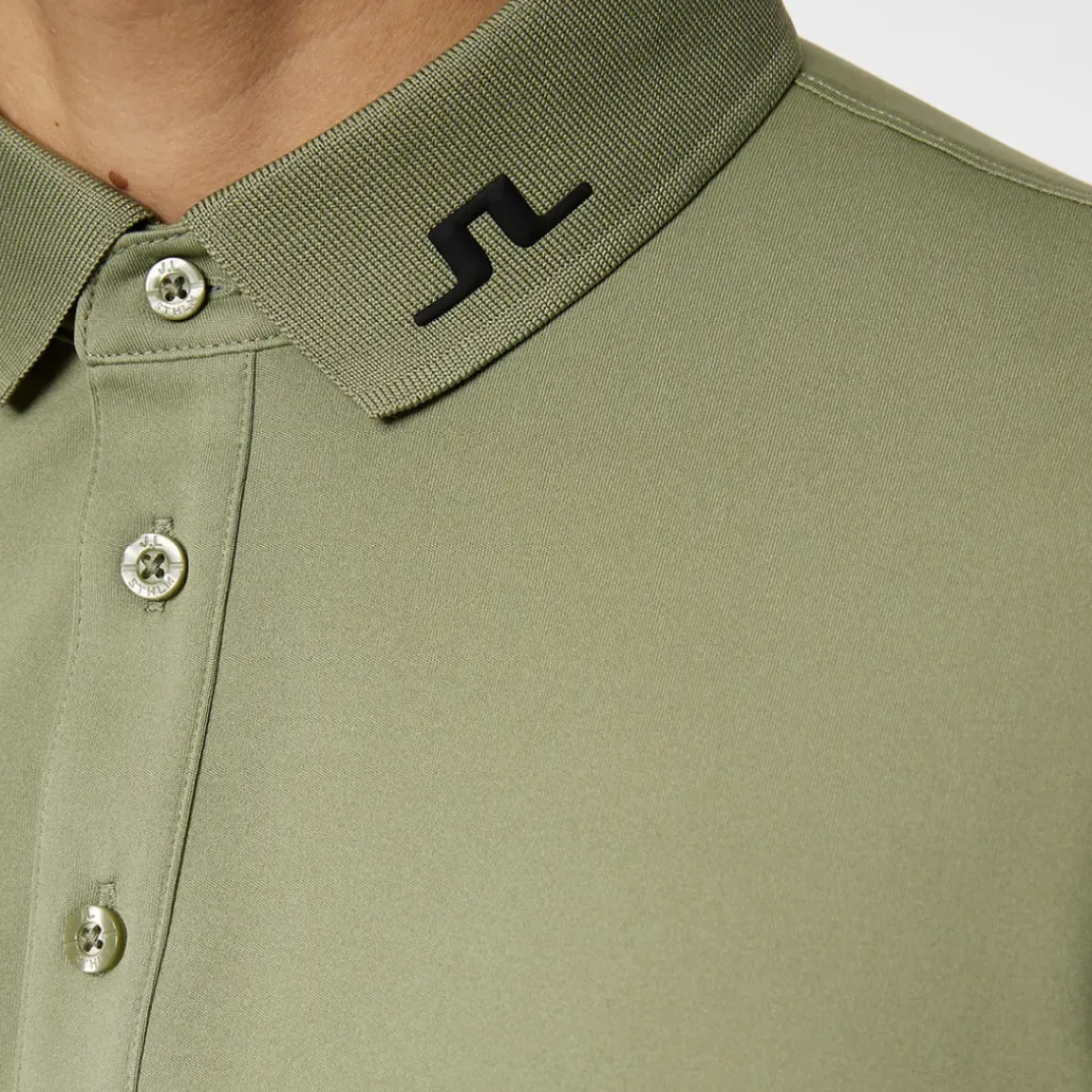 J.Lindeberg Men's KV Rear Logo Print Golf Polo Shirt