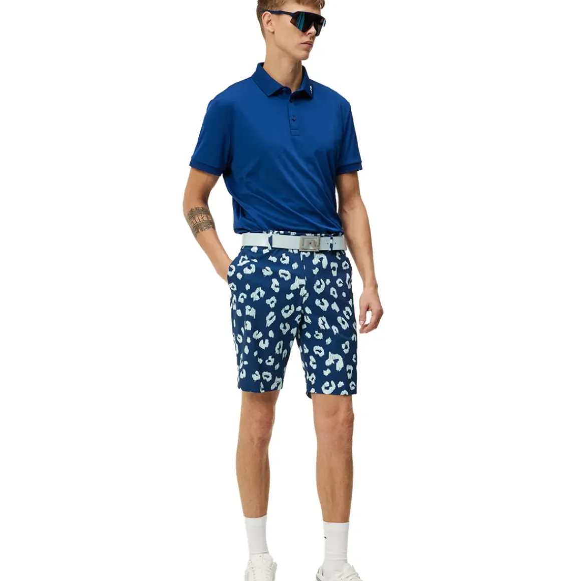 J.Lindeberg Men's KV Reg Fit Print Golf Polo Shirt
