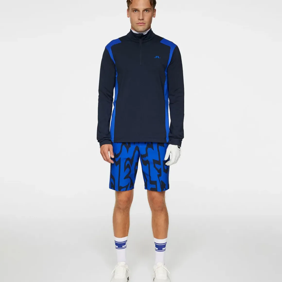 J.Lindeberg Men's Lukas Quarter Zip Golf Mid Layer