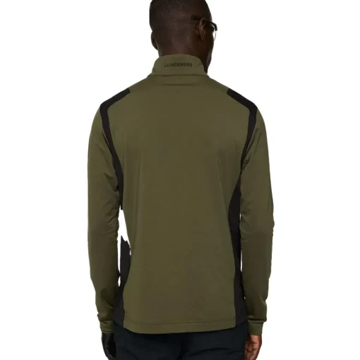 J.Lindeberg Men's Lukas Quarter Zip Golf Mid Layer