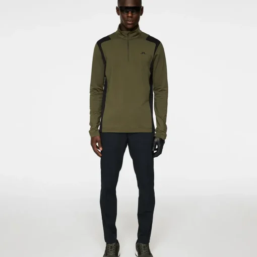 J.Lindeberg Men's Lukas Quarter Zip Golf Mid Layer