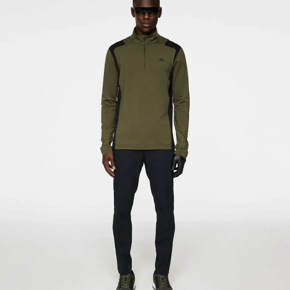 J.Lindeberg Men's Lukas Quarter Zip Golf Mid Layer