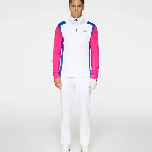 J.Lindeberg Men's Lukas Quarter Zip Golf Mid Layer