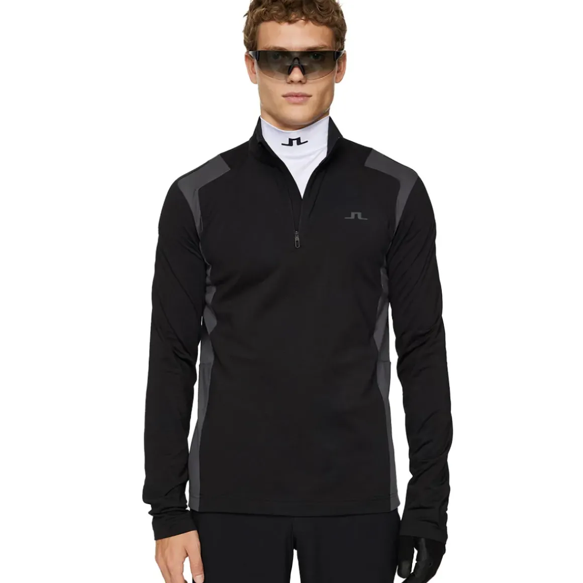 J.Lindeberg Men's Lukas Quarter Zip Golf Mid Layer