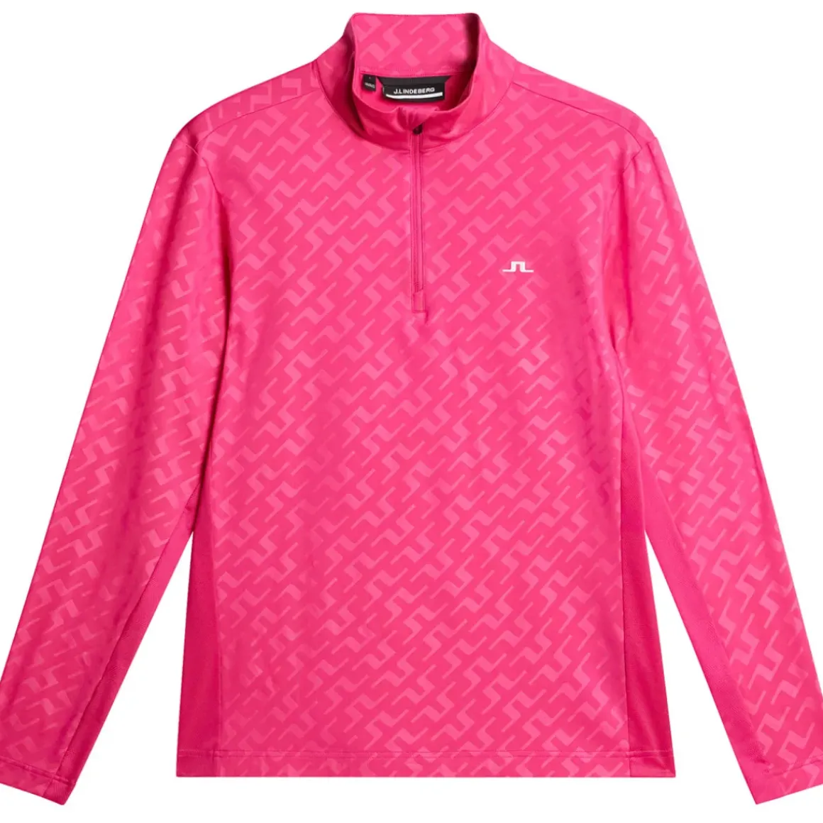 J.Lindeberg Men's Luke Deboss Quarter Zip Golf Mid Layer