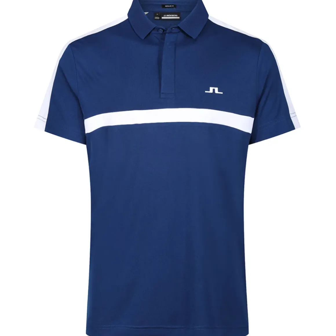 J.Lindeberg Men's Sebastian Chest Stripe Golf Polo Shirt