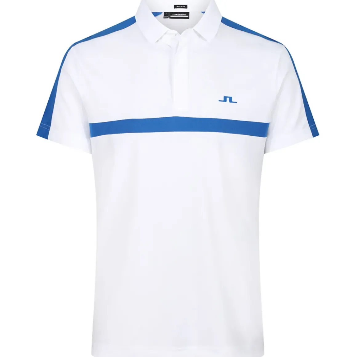 J.Lindeberg Men's Sebastian Chest Stripe Golf Polo Shirt