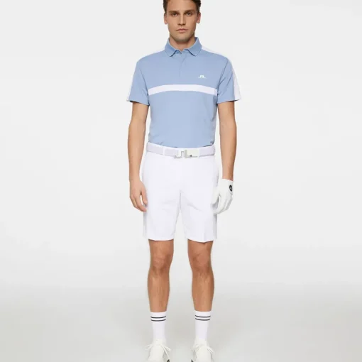 J.Lindeberg Men's Sebastian Chest Stripe Golf Polo Shirt
