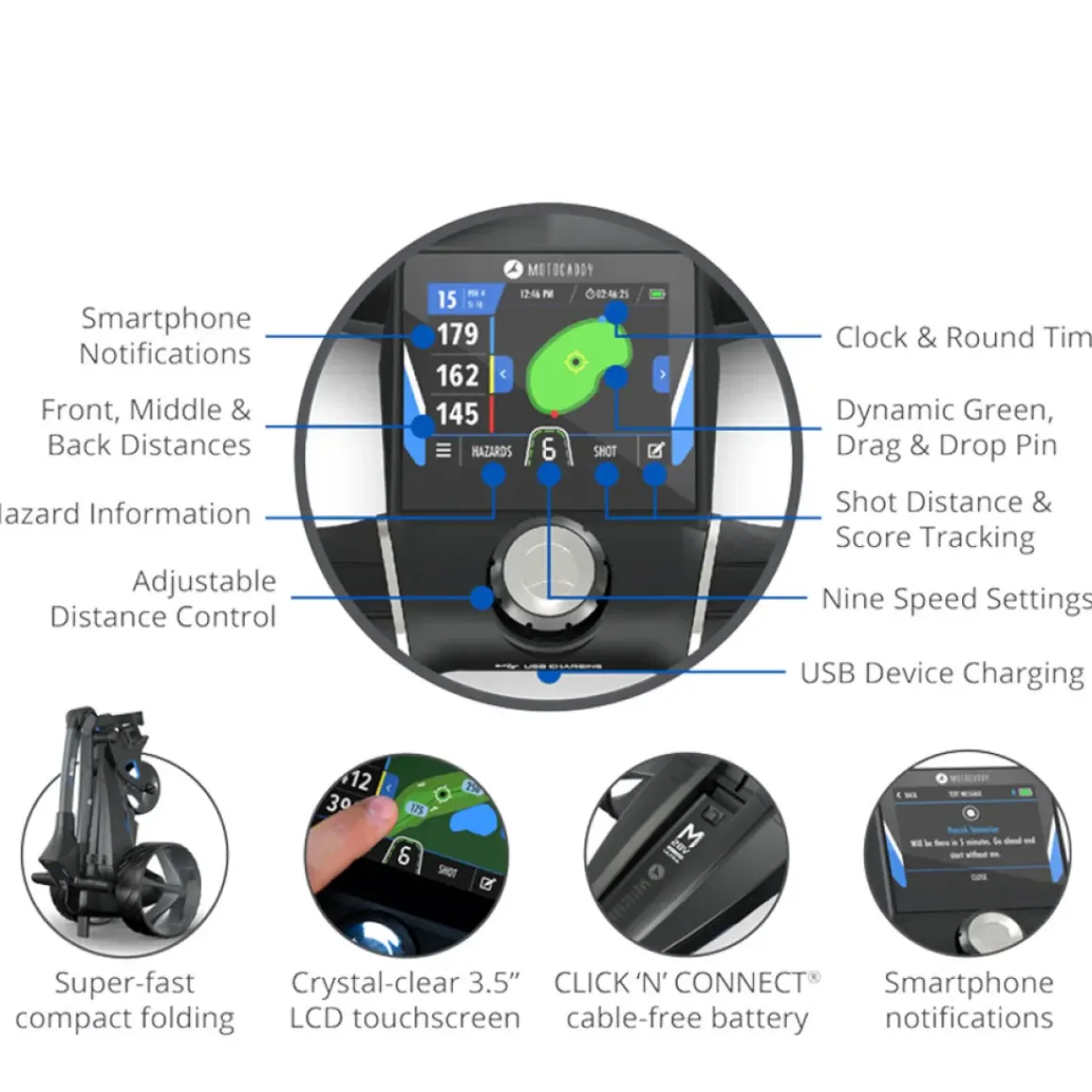 Motocaddy M5 GPS Standard Lithium Electric Golf Trolley