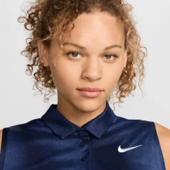 Nike Ladies Dri-FIT Victory Print Sleeveless Golf Polo Shirt