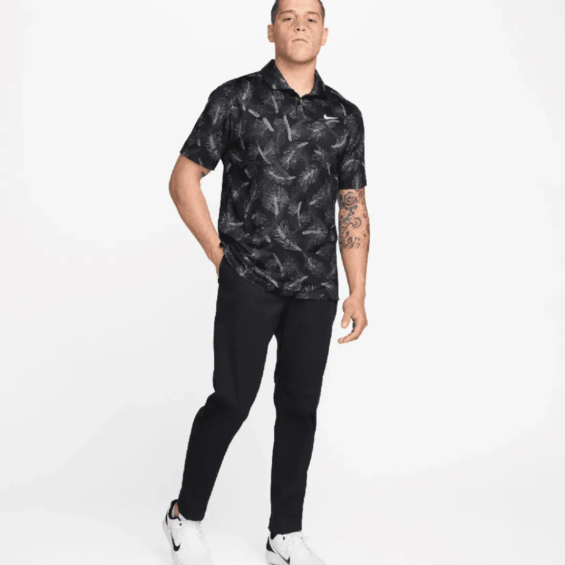 Nike Men's Tour Pine Print Golf Polo Shirt