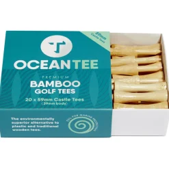 OCEANTEE 59mm Bamboo Castle Golf Tees - 20 Pack