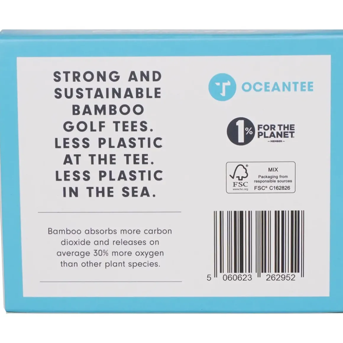 OCEANTEE 69mm Bamboo Castle Golf Tees - 15 Pack