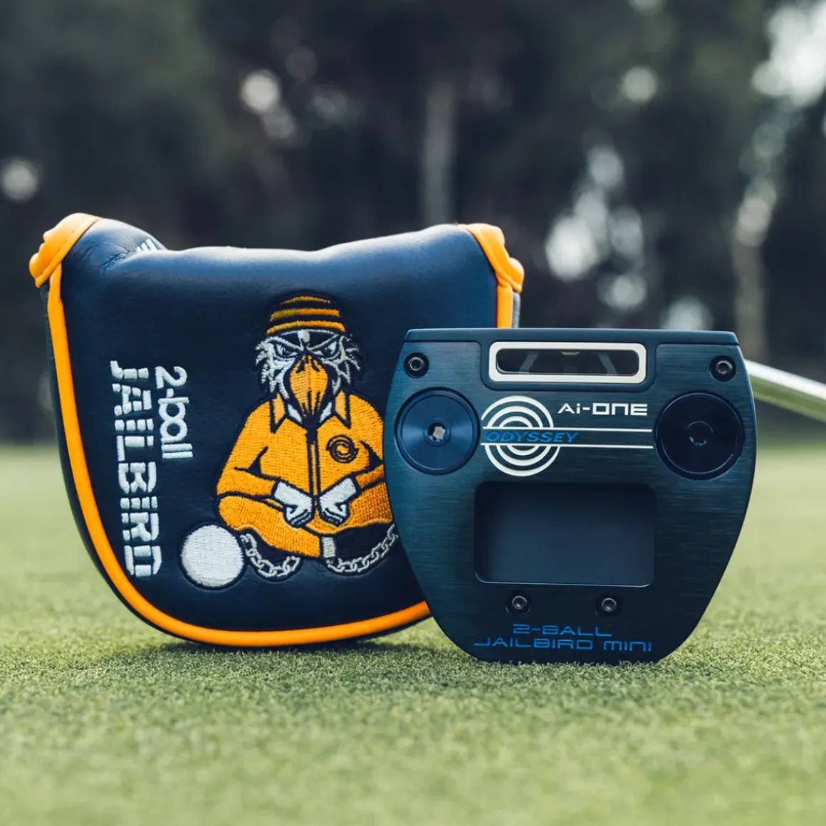 Odyssey Ai-ONE 2-Ball Jailbird Mini Double Bend Pistol Golf Putter