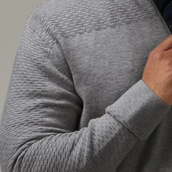 Oscar Jacobson Men's Winwood Tour Half Zip Golf Sweater