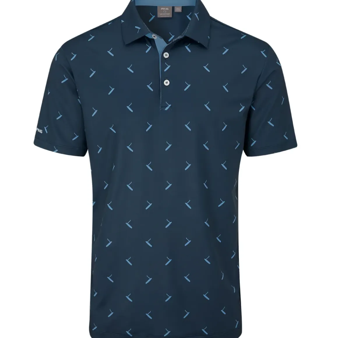 PING Men's Gold Putter Print Golf Polo Shirt