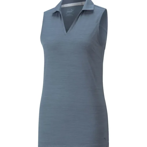 PUMA Ladies CLOUDSPUN Coast Sleeveless Stretch Golf Polo Shirt