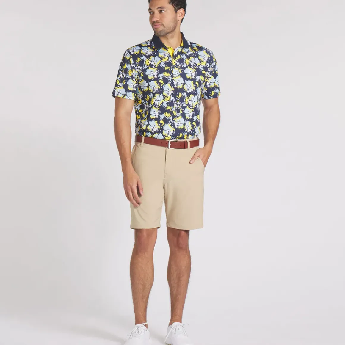 PUMA Men's Borrego Print Golf Polo Shirt