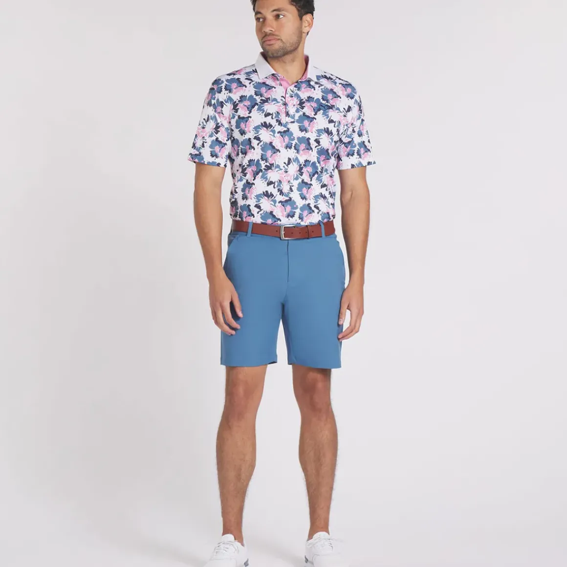 PUMA Men's Borrego Print Golf Polo Shirt