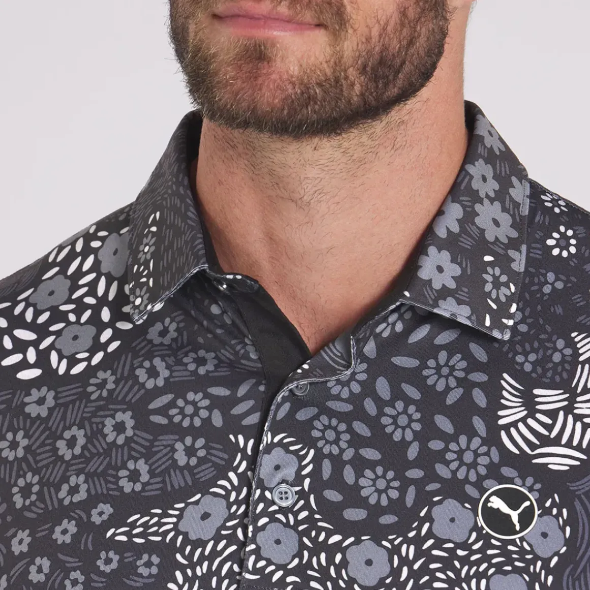 PUMA Men's CLOUDSPUN Bloom Golf Polo Shirt
