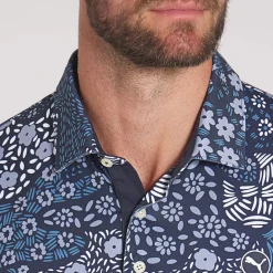 PUMA Men's CLOUDSPUN Bloom Golf Polo Shirt