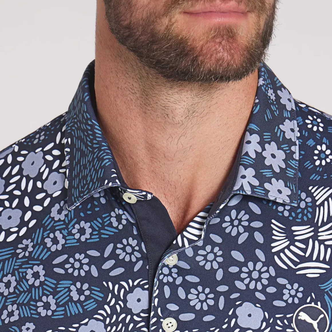 PUMA Men's CLOUDSPUN Bloom Golf Polo Shirt