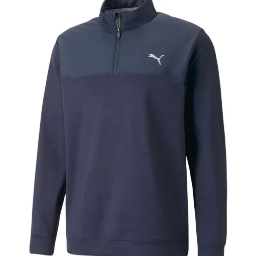 PUMA Men's CLOUDSPUN Colour Block Quarter Zip Golf Midlayer