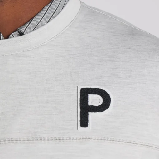 PUMA Men's CLOUDSPUN Patch Crewneck Golf Sweater