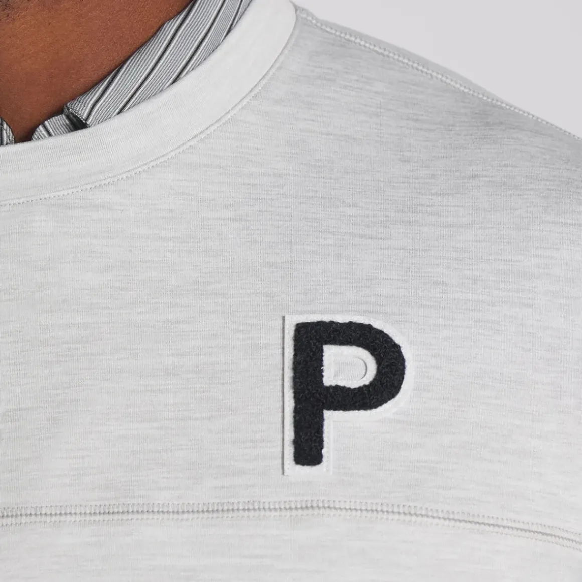 PUMA Men's CLOUDSPUN Patch Crewneck Golf Sweater