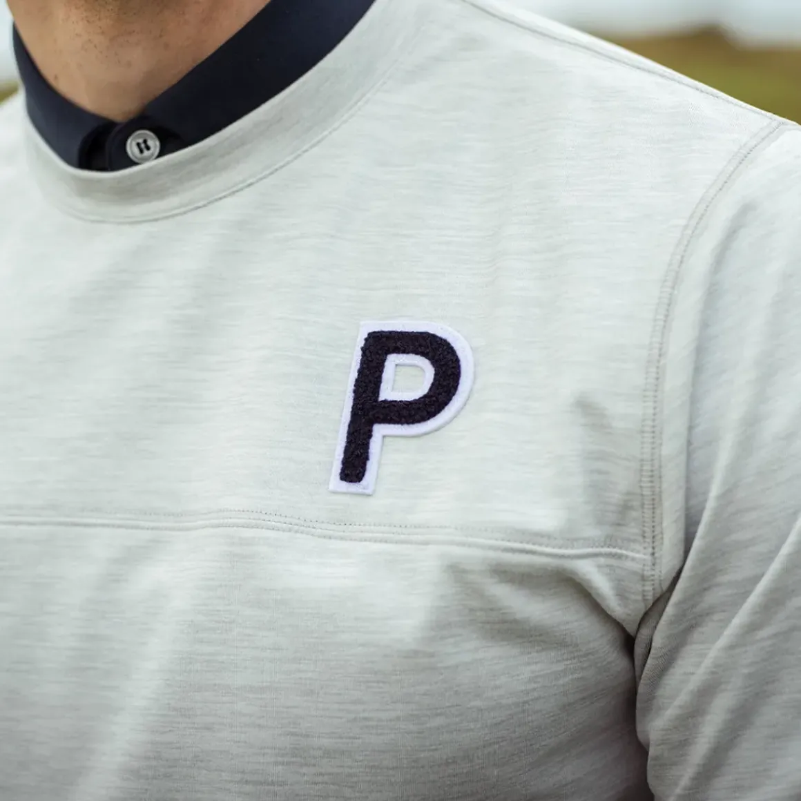 PUMA Men's CLOUDSPUN Patch Crewneck Golf Sweater