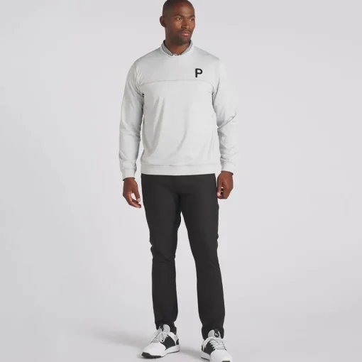 PUMA Men's CLOUDSPUN Patch Crewneck Golf Sweater