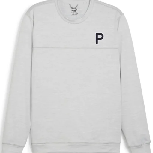 PUMA Men's CLOUDSPUN Patch Crewneck Golf Sweater