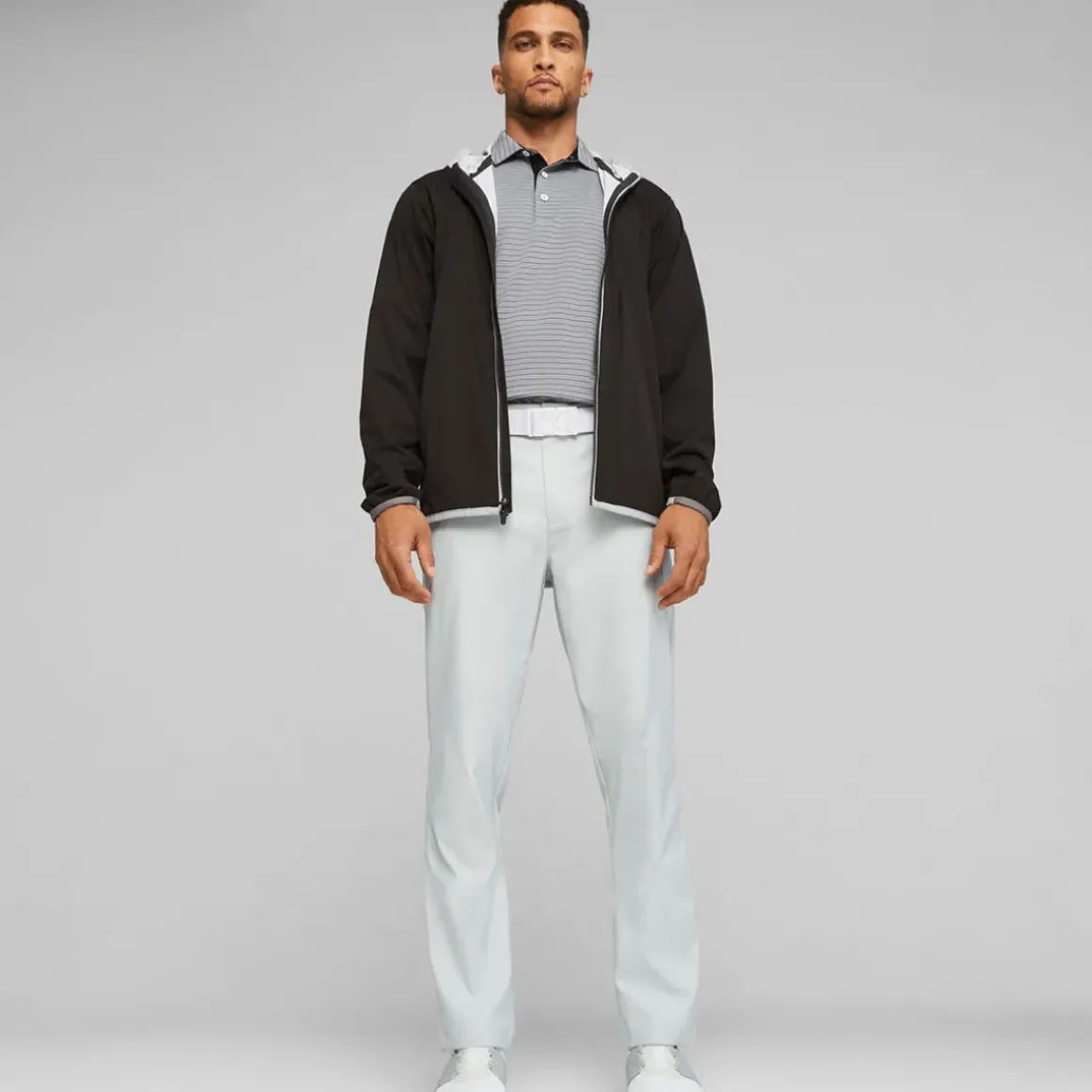 PUMA Men's DRYLBL Packable Waterproof Full Zip Golf Rain Jacket