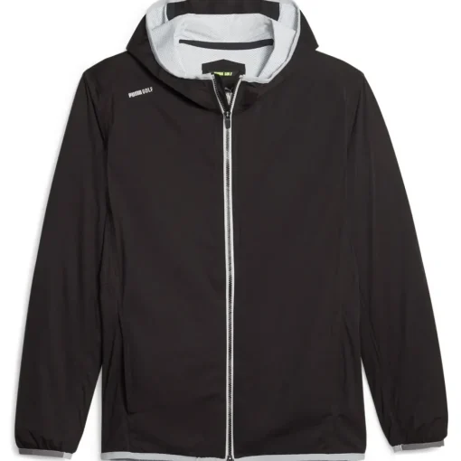 PUMA Men's DRYLBL Packable Waterproof Full Zip Golf Rain Jacket