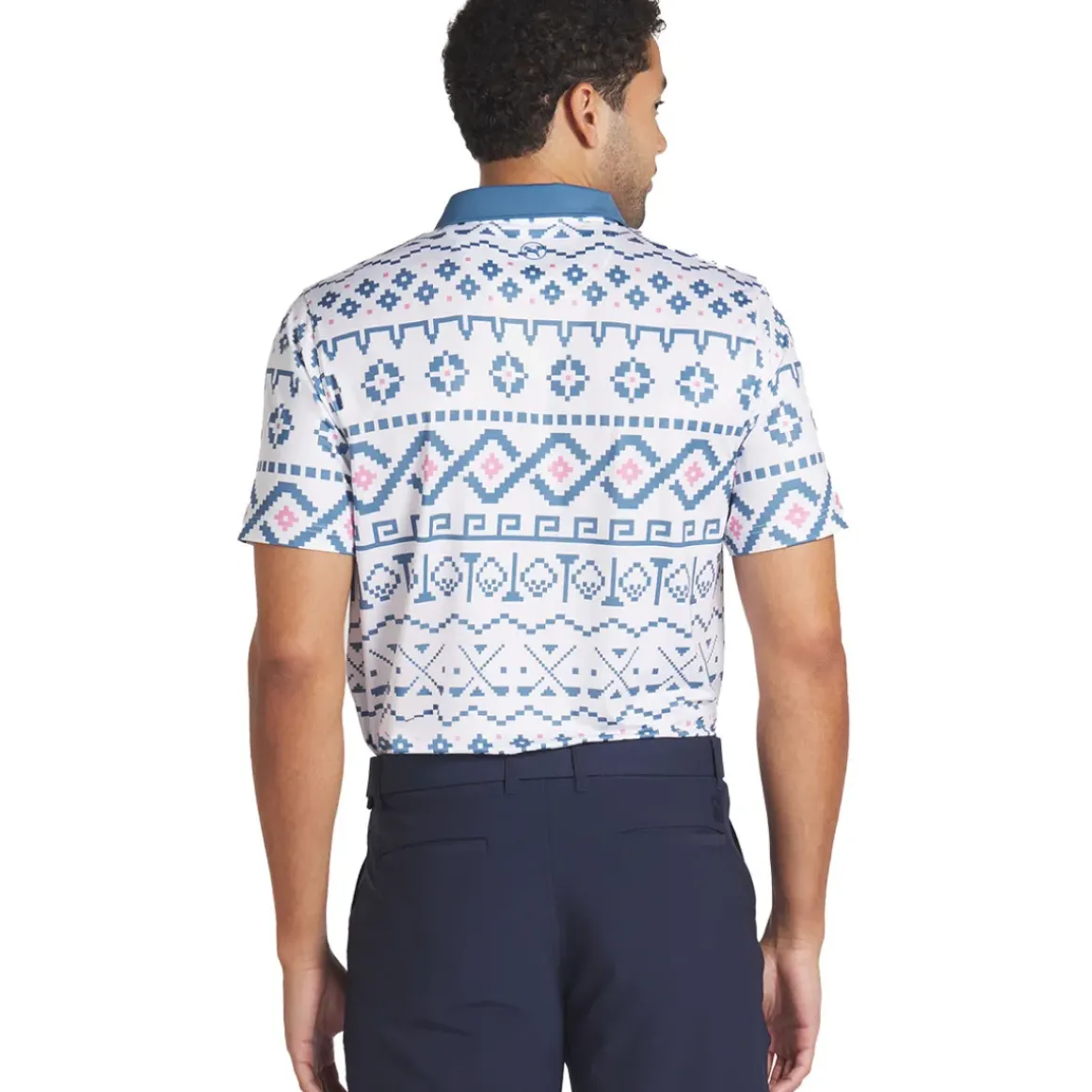 PUMA Men's Fair Isle Golf Polo Shirt