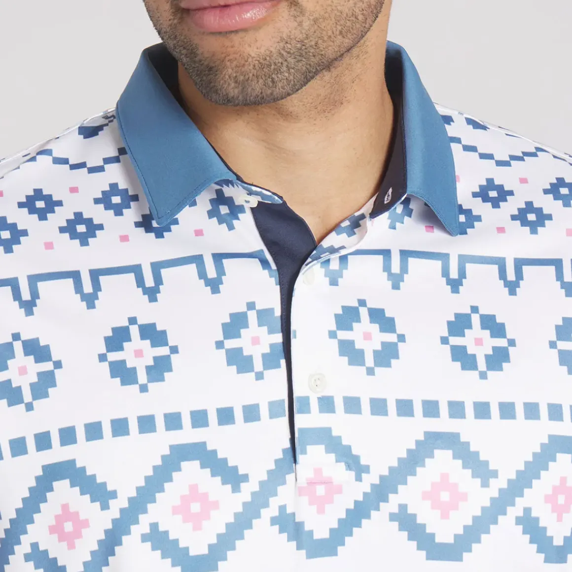 PUMA Men's Fair Isle Golf Polo Shirt