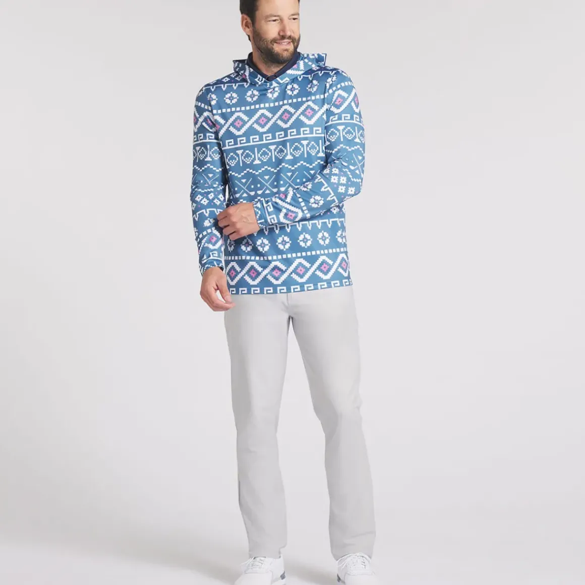 PUMA Men's Fair Isle Golf Hoodie