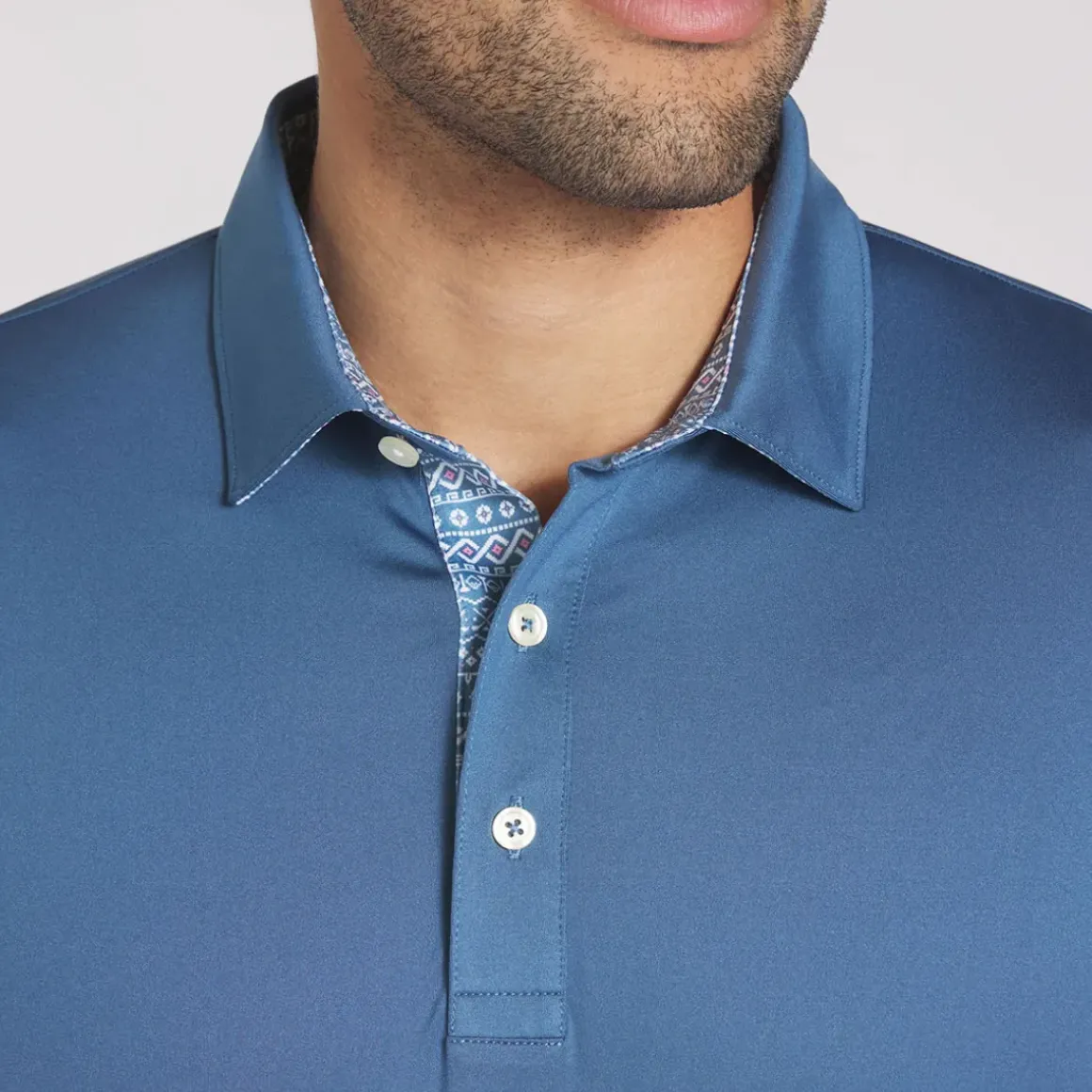 PUMA Men's Fair Isle Trim Golf Polo Shirt