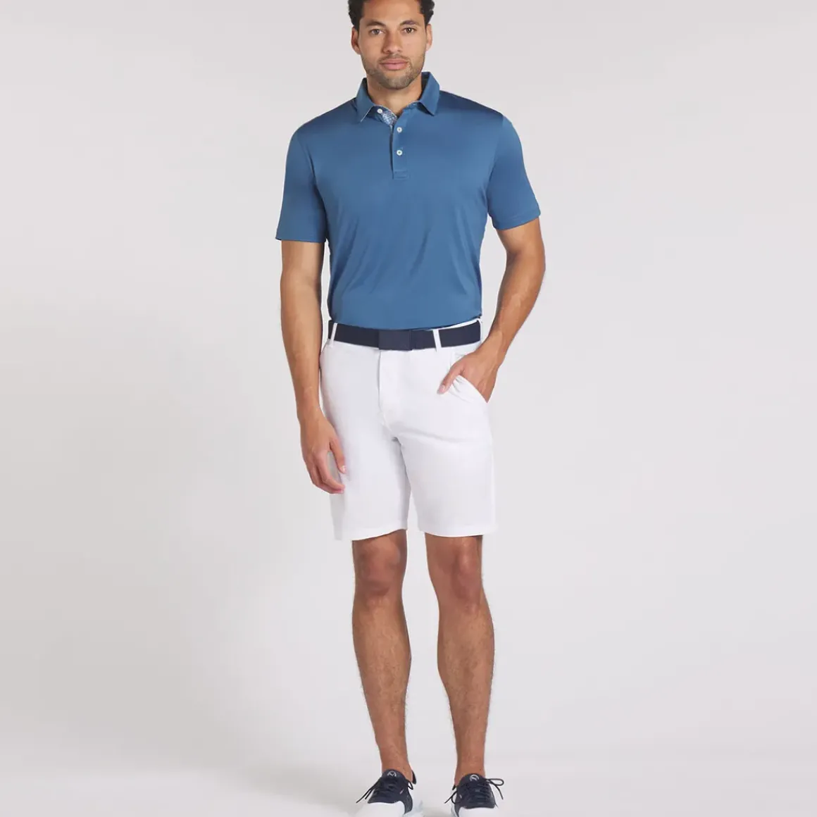 PUMA Men's Fair Isle Trim Golf Polo Shirt