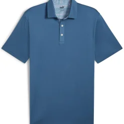 PUMA Men's Fair Isle Trim Golf Polo Shirt