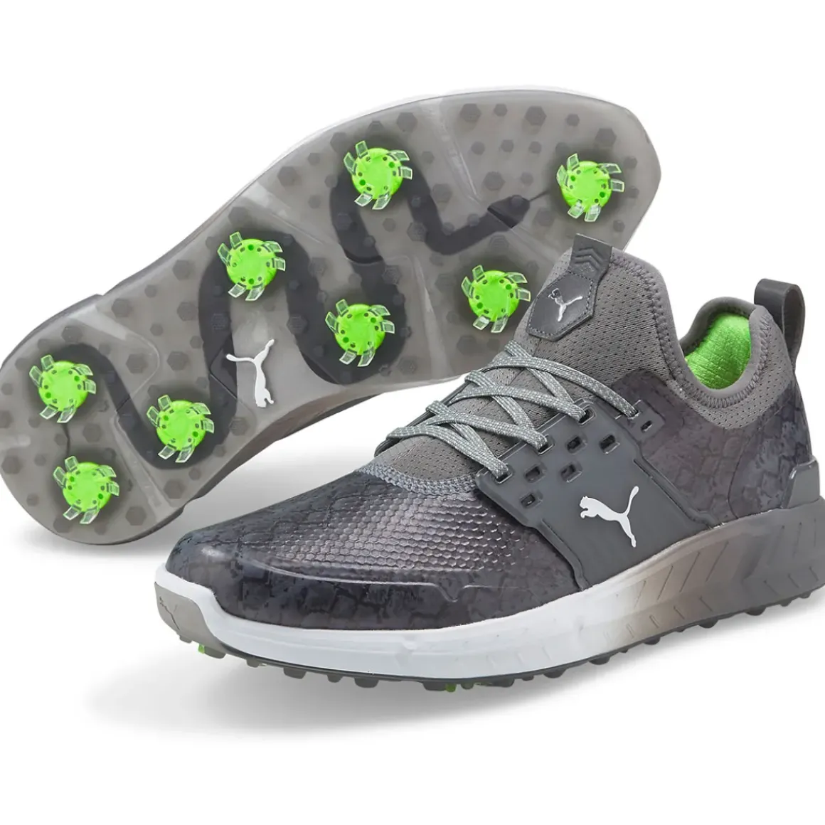 PUMA Men's IGNITE Articulate Snakeskin Waterproof Spiked Golf Shoes
