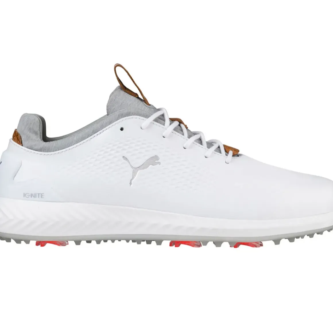 PUMA Men's IGNITE PWRADAPT Leather Waterproof Spiked Golf Shoes