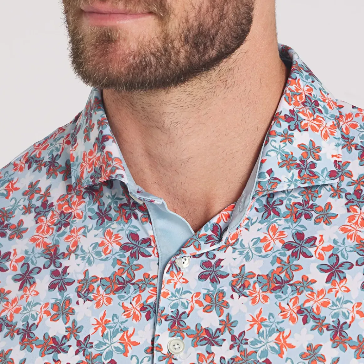 PUMA Men's MATTR Lillie Print Golf Polo Shirt