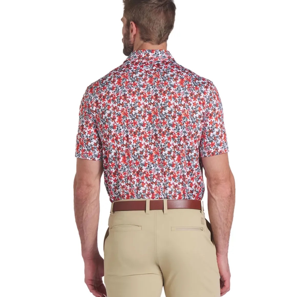 PUMA Men's MATTR Lillie Print Golf Polo Shirt