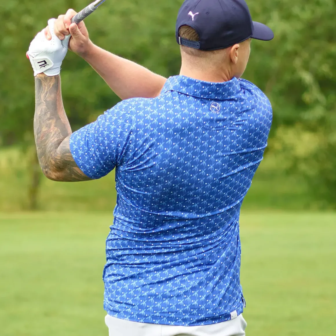 PUMA Men's MATTR Palms Golf Polo Shirt