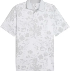 PUMA Men's MATTR Rose Print Golf Polo Shirt