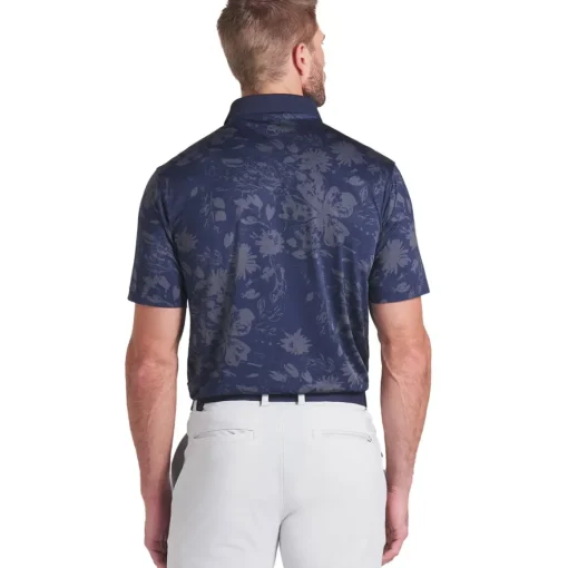 PUMA Men's MATTR Rose Print Golf Polo Shirt